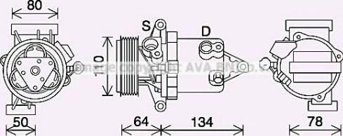 AVA DNK437 - Compressore, Climatizzatore www.autoricambi360.it