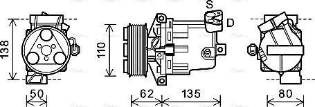 AVA DNK342 - Compressore, Climatizzatore www.autoricambi360.it