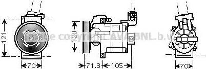 AVA DNK306 - Compressore, Climatizzatore www.autoricambi360.it