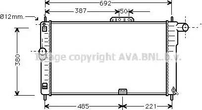 AVA DW 2004 - Radiatore, Raffreddamento motore www.autoricambi360.it