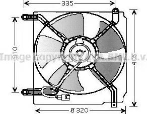 AVA DW 7504 - Ventola, Raffreddamento motore www.autoricambi360.it