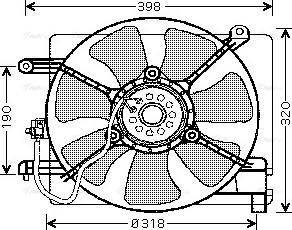 AVA DW 7502 - Ventola, Raffreddamento motore www.autoricambi360.it