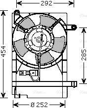 AVA DW 7512 - Ventola, Raffreddamento motore www.autoricambi360.it