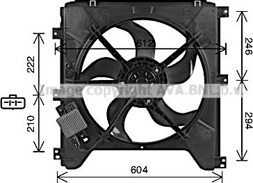 AVA DW7520 - Ventola, Raffreddamento motore www.autoricambi360.it