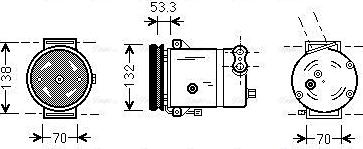 AVA DWAK018 - Compressore, Climatizzatore www.autoricambi360.it