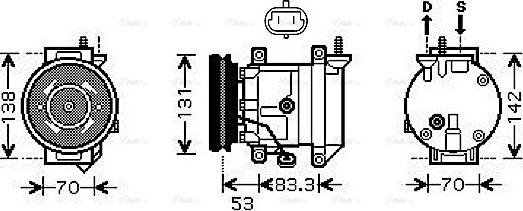 AVA DWAK080 - Compressore, Climatizzatore www.autoricambi360.it