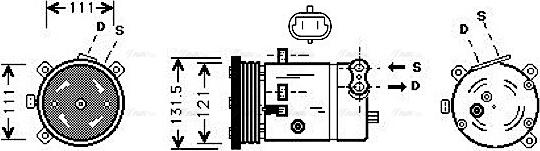 AVA DWAK038 - Compressore, Climatizzatore www.autoricambi360.it