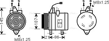 AVA DWAK079 - Compressore, Climatizzatore www.autoricambi360.it