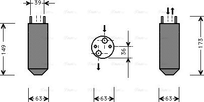 AVA DW D023 - Essiccatore, Climatizzatore www.autoricambi360.it
