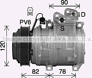 AVA DWK435 - Compressore, Climatizzatore www.autoricambi360.it