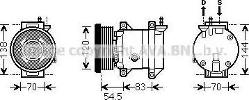 AVA DWK091 - Compressore, Climatizzatore www.autoricambi360.it