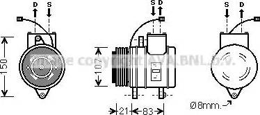 AVA DW K041 - Compressore, Climatizzatore www.autoricambi360.it