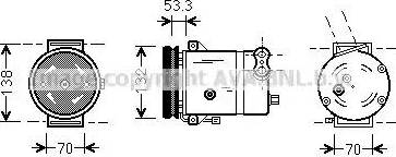 AVA DWK018 - Compressore, Climatizzatore www.autoricambi360.it