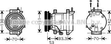 AVA DW K080 - Compressore, Climatizzatore www.autoricambi360.it