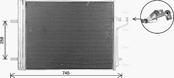 AVA FD5694D - Condensatore, Climatizzatore www.autoricambi360.it
