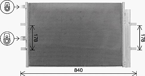 AVA FD5675D - Condensatore, Climatizzatore www.autoricambi360.it