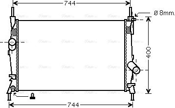 AVA FD 2403 - Radiatore, Raffreddamento motore www.autoricambi360.it