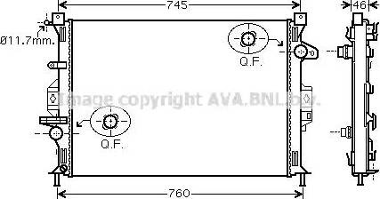 AVA FD 2421 - Radiatore, Raffreddamento motore www.autoricambi360.it