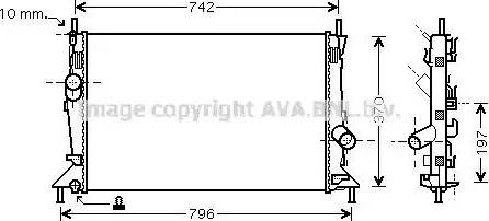AVA FD 2369 - Radiatore, Raffreddamento motore www.autoricambi360.it