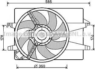 AVA FD7552 - Ventola, Raffreddamento motore www.autoricambi360.it