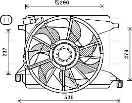 AVA FD7560 - Ventola, Raffreddamento motore www.autoricambi360.it