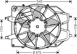 AVA FD7509 - Ventola, Raffreddamento motore www.autoricambi360.it
