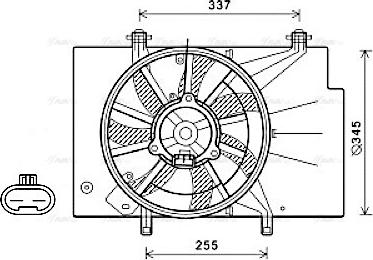 AVA FD7582 - Ventola, Raffreddamento motore www.autoricambi360.it