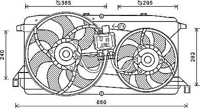AVA FD7579 - Ventola, Raffreddamento motore www.autoricambi360.it