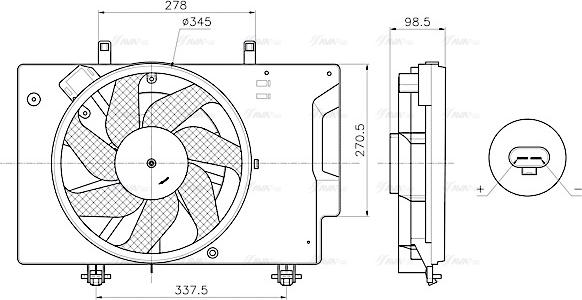 AVA FD7709 - Ventola, Raffreddamento motore www.autoricambi360.it