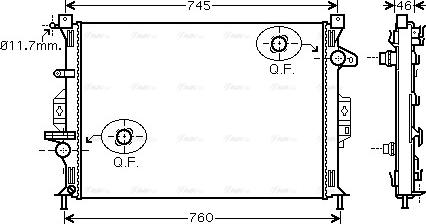 AVA FDA2421 - Radiatore, Raffreddamento motore www.autoricambi360.it