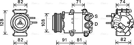AVA FDAK498 - Compressore, Climatizzatore www.autoricambi360.it