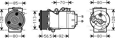 AVA FDAK497 - Compressore, Climatizzatore www.autoricambi360.it