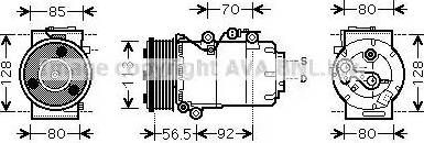 AVA FDK497 - Compressore, Climatizzatore www.autoricambi360.it