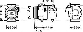 AVA FDAK451 - Compressore, Climatizzatore www.autoricambi360.it