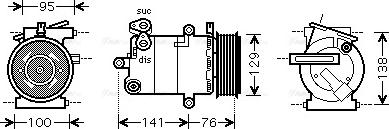 AVA FDAK417 - Compressore, Climatizzatore www.autoricambi360.it