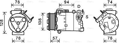 AVA FDAK482 - Compressore, Climatizzatore www.autoricambi360.it