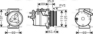 AVA FDAK433 - Compressore, Climatizzatore www.autoricambi360.it