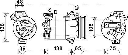AVA FDAK595 - Compressore, Climatizzatore www.autoricambi360.it
