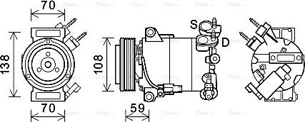 AVA FDAK586 - Compressore, Climatizzatore www.autoricambi360.it