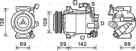 AVA FDAK603 - Compressore, Climatizzatore www.autoricambi360.it