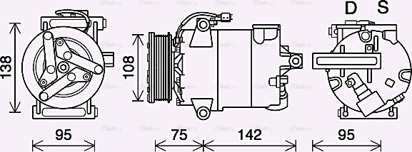 AVA FDAK635 - Compressore, Climatizzatore www.autoricambi360.it
