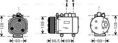 AVA FDAK174 - Compressore, Climatizzatore www.autoricambi360.it