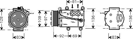 AVA FDAK171 - Compressore, Climatizzatore www.autoricambi360.it