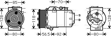 AVA FDAK394 - Compressore, Climatizzatore www.autoricambi360.it