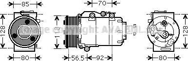 AVA FD K394 - Compressore, Climatizzatore www.autoricambi360.it