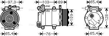 AVA FDAK391 - Compressore, Climatizzatore www.autoricambi360.it