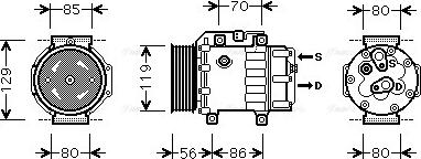 AVA FDAK378 - Compressore, Climatizzatore www.autoricambi360.it