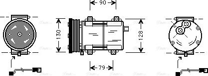 AVA FDAK284 - Compressore, Climatizzatore www.autoricambi360.it