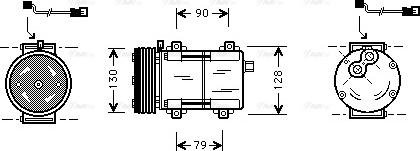 AVA FDAK280 - Compressore, Climatizzatore www.autoricambi360.it