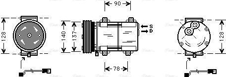 AVA FDAK288 - Compressore, Climatizzatore www.autoricambi360.it